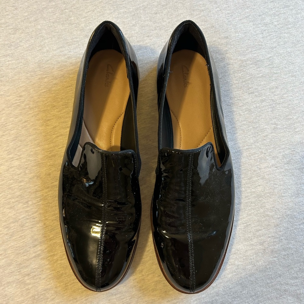Clarks Patent Leather Loafers - 9.5